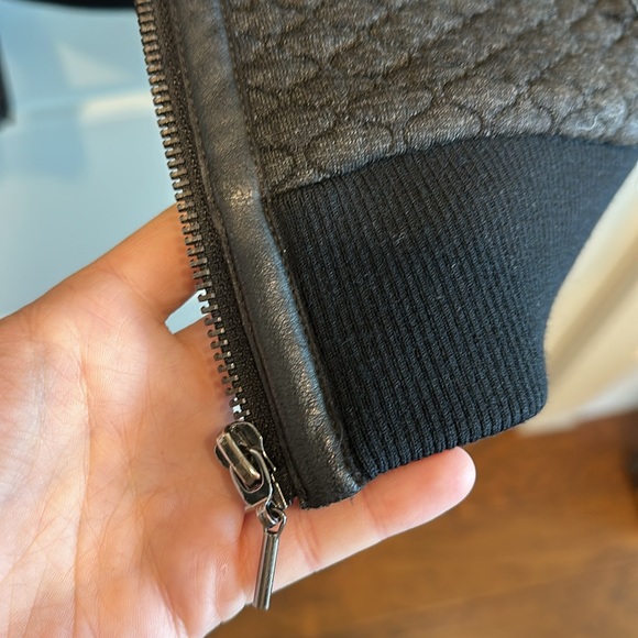 Rebecca Taylor Jacket Lace Sleeve Bomber Jacket - Picture 14 of 14